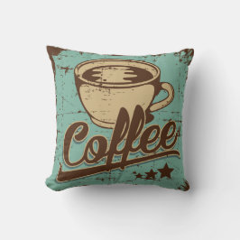 Retro  Klassieke koffie Olive Green Kussen