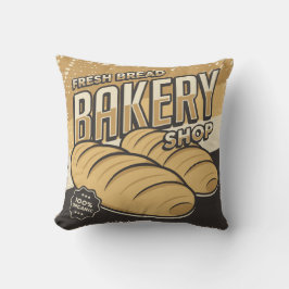 Retro  Klassieke krommel vers brood Kussen