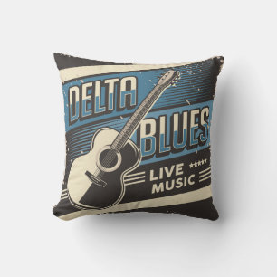 Retro  klassieke muziek delta Blues Kussen