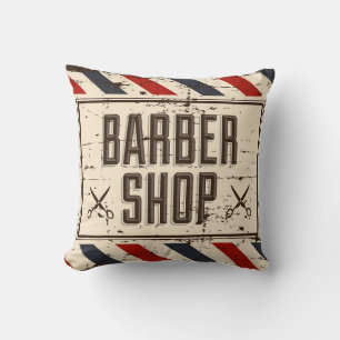 Retro  Klassieke OogvangstBarberwinkel Kussen