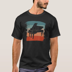 Retro Klassieke Pianist Piano Instrument T-shirt