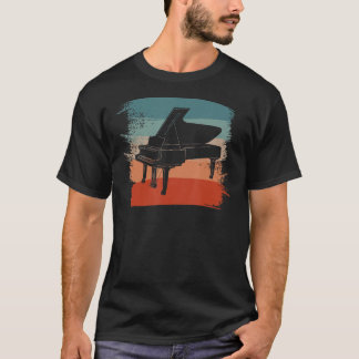 Retro  Klassieke Pianist Piano Instrument T-shirt