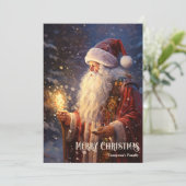 retro klassieke Sinterklaas Feestdagenkaart (Staand voorkant)