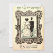 retro klassieke strip Wedding Save the Date Kaart (Achterkant)