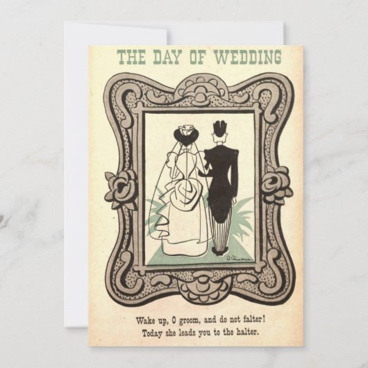 retro klassieke strip Wedding Save the Date Kaart (Achterkant)