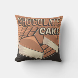 Retro  Klassieke Sweet Brown Chocolate Cake Kussen