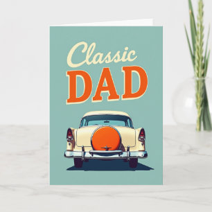 Retro Klassieke Vader Verjaardagskaart Kaart