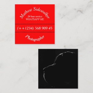 Retro Klassieke Vierkante Dog Business Cards Visitekaartje