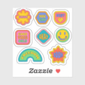 Retro klassieke vintage sticker set (Vel)