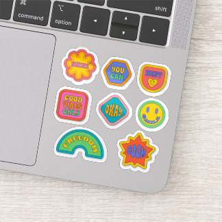Retro klassieke vintage sticker set