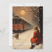 Retro  klassieker gezellige winter Thrill of Hope Feestdagenkaart (Voorkant)