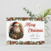 Retro  klassieker Sinterklaas Feestdagenkaart (Staand voorkant)