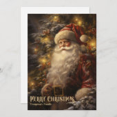  retro klassieker Sinterklaas in het bos Feestdagenkaart (Voorkant / Achterkant)