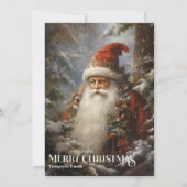 retro klassieker Sinterklaas in het bos Feestdagenkaart (Voorkant)