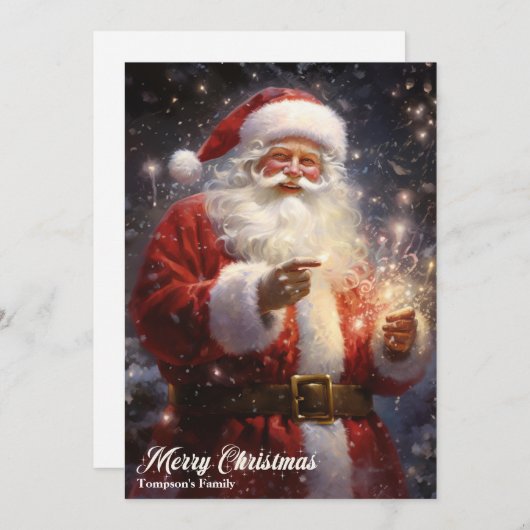 retro klassieker Sinterklaas lachend Feestdagenkaart (Voorkant / Achterkant)