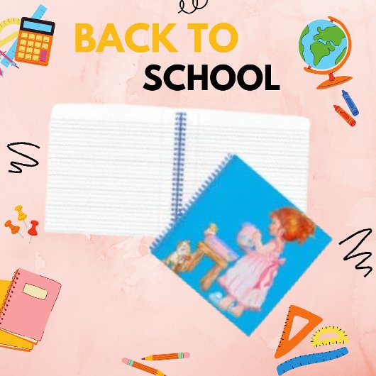 Retro  Klein Meisje  Notitieboek