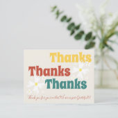 Retro Klein Zakelijk Madeliefje Groovy Bedankt Briefkaart (Staand voorkant)