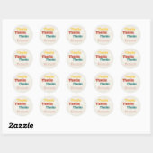 Retro Klein Zakelijk Madeliefje Groovy Bedankt Ronde Sticker (Vel)