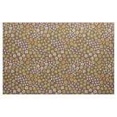 Retro Kleine Bloemen Oranje Geel Bruin Patroon Stof (Fat Quarter)