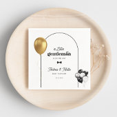 Retro Kleine Gentleman Balloons Jongen Baby shower Servet