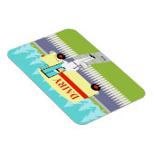 Retro kleine stad melkman flexibele magneet (Rechterzijde)