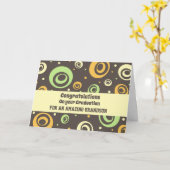 Retro kleinzoon gefeliciteerd Afstuderen auto Kaart (Gele Bloem)