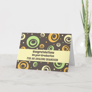 Retro kleinzoon gefeliciteerd Afstuderen auto Kaart