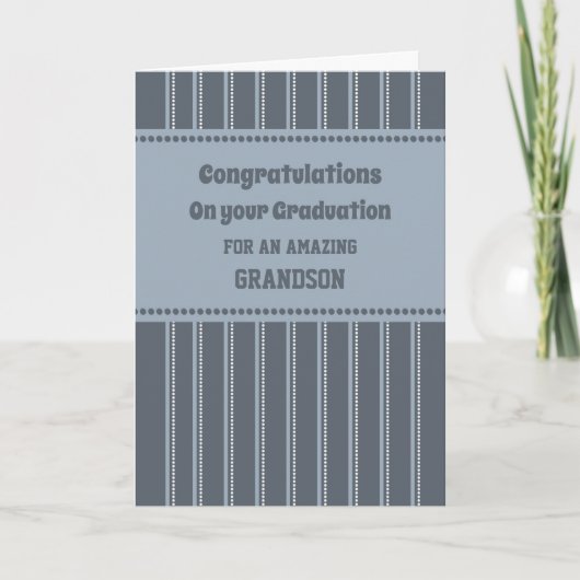 Retro Kleinzoon Gefeliciteerd Afstuderen Kaart (Voorkant)