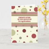 Retro Kleinzoon Gefeliciteerd Afstuderen Kaart (Gele Bloem)