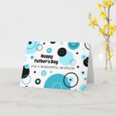 Retro Kleinzoon Happy Vaderdag Kaart (Gele Bloem)