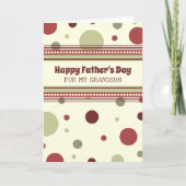 Retro Kleinzoon Happy Vaderdag Kaart (Voorkant)