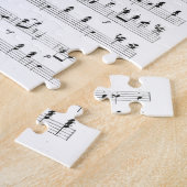 Retro-kleppen van muzieknoten vellen ( wals) legpuzzel (Zijkant)