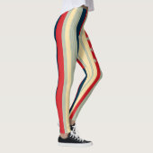 Retro Kleur Amerikaanse Vlag #9 Leggings (Rechts)