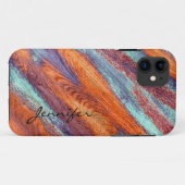 Retro Kleur Houtnerf Textuur #2 Case-Mate iPhone Case (Achterkant (horizontaal))