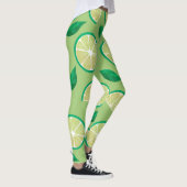 retro kleur l Lemon Groen motief Leggings (Rechts)