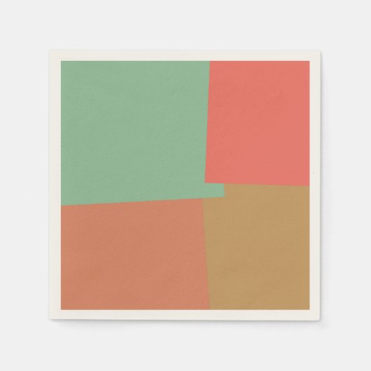 Retro Kleur Modern Geometrisch Patroon #8 Servet (Voorkant)
