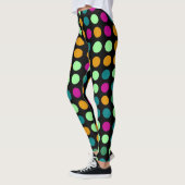 Retro Kleur Polka Dots Patroon #23 Leggings (Links)