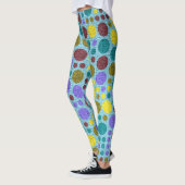 Retro Kleur Polka Dots Patroon #3 Leggings (Links)