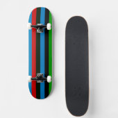Retro Kleur Streep Patroon 6 Persoonlijk Skateboard (Voorkant)
