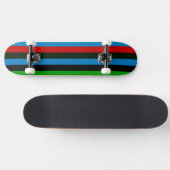Retro Kleur Streep Patroon 6 Persoonlijk Skateboard (Horizontaal)