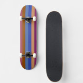 Retro Kleur Streeppatroon 8 Persoonlijk Skateboard (Voorkant)