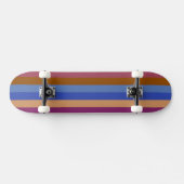 Retro Kleur Streeppatroon 8 Persoonlijk Skateboard (Horizontaal)