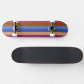 Retro Kleur Streeppatroon 8 Persoonlijk Skateboard (Horizontaal)