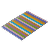 Retro Kleur Streeppatroon Notitieboek (Linkerzijde)