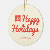 Retro Kleurblok Boutique Ornament (Links)
