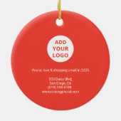 Retro Kleurblok Boutique Ornament (Achterkant)