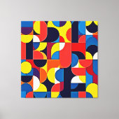 Retro Kleurblok Geometrie Kunst Canvas Afdruk (Voorkant)