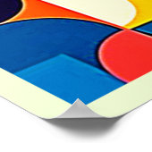 Retro Kleurblok Geometrie Kunst Poster (Hoek)