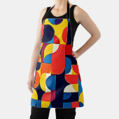 Retro Kleurblok Geometrie Kunst Schort (Insitu)