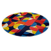 Retro Kleurblok Geometrie Kunst Snijplank (Hoek)